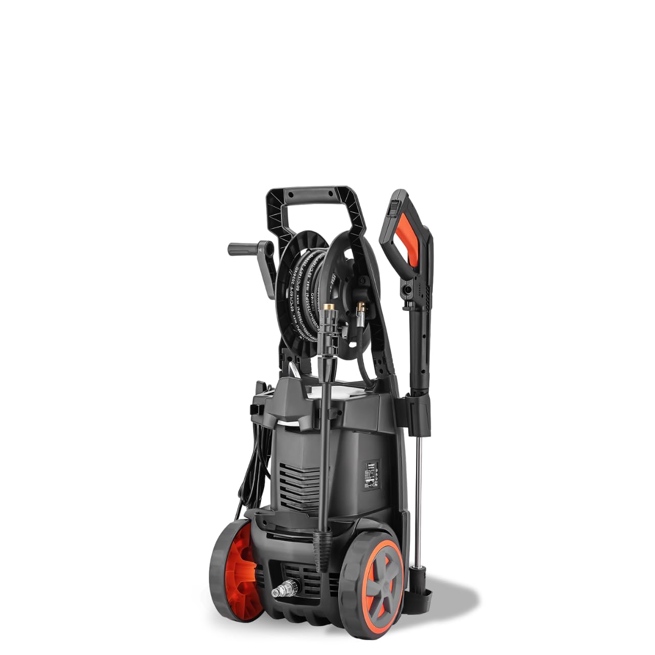 FUXTEC Hidrolimpiadora Profesional FX-HDRP2500 2500W 195 Bar con Manguera de Alta Presión de 7m, Caudal de 468 l/h, Varios Patrones de Pulverización y Tanque de Limpieza Integrado