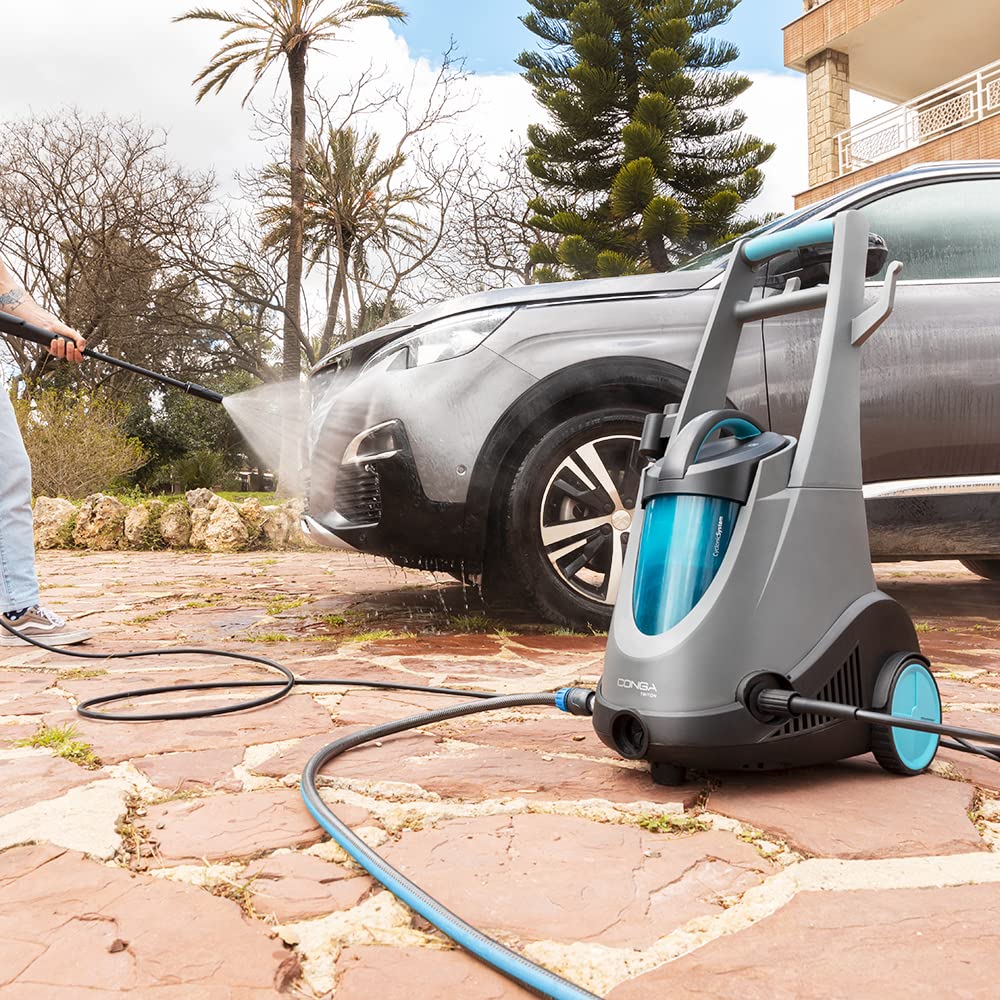 Hidroaspirador Cecotec Conga Triton 4000 UltraClean 1500W 4 en 1 con Función Hidrolimpiadora, Aspirador de Sólidos y Líquidos, Sopladora, 120 Bar, Succión 15 kPa – Negro/Azul/Gris