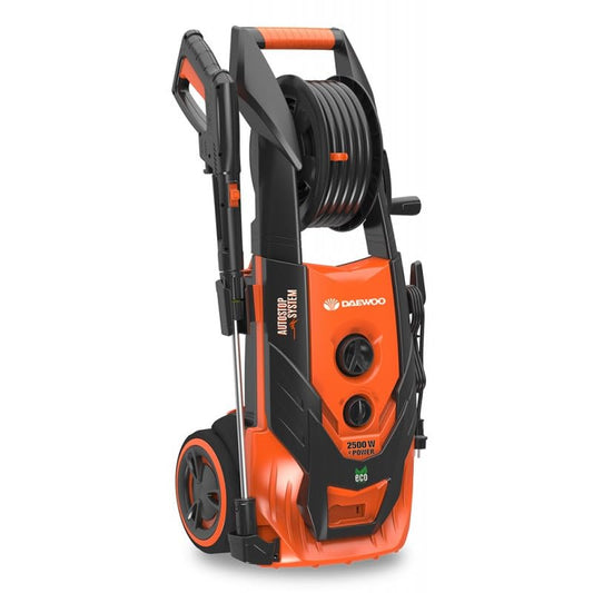 Daewoo Hidrolimpiadora Dax 160-2.500W - 195 Bar, 2.5 kW, Caudal Máximo 468 l/h, Incluye: Pistola, Lanza, Manguera, Conector Rápido y Botella Detergente 700.161