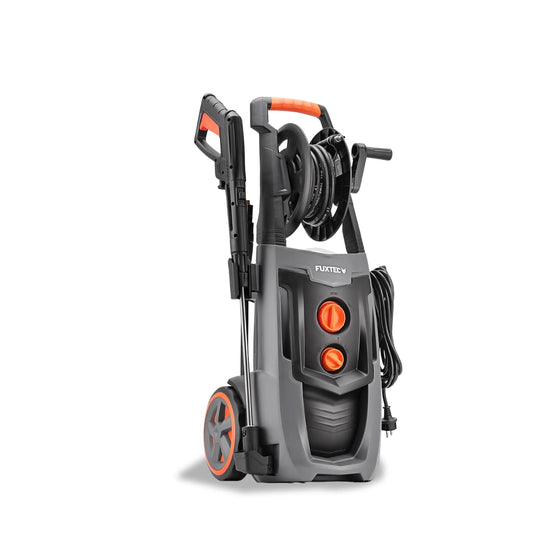 FUXTEC Hidrolimpiadora Profesional FX-HDRP2500 2500W 195 Bar con Manguera de Alta Presión de 7m, Caudal de 468 l/h, Varios Patrones de Pulverización y Tanque de Limpieza Integrado