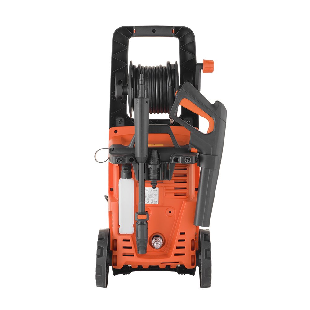 Black+Decker Hidrolimpiadora de Alta Presión BXPW2000PE, 2000 W, 140 Bar, 440 l/h, con Limpiador de Patios y Cepillo Fijo