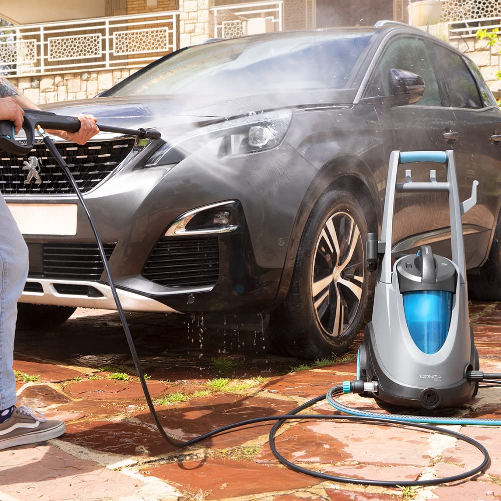 Hidroaspirador Cecotec Conga Triton 4000 UltraClean 1500W 4 en 1 con Función Hidrolimpiadora, Aspirador de Sólidos y Líquidos, Sopladora, 120 Bar, Succión 15 kPa – Negro/Azul/Gris
